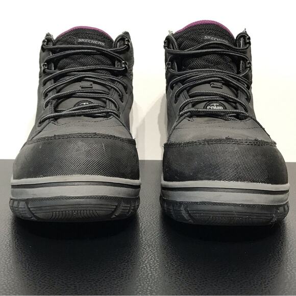 Skechers Womens McColl Composite Toe Waterproof Work Boots Gray Black Purple 8 - Picture 4 of 16